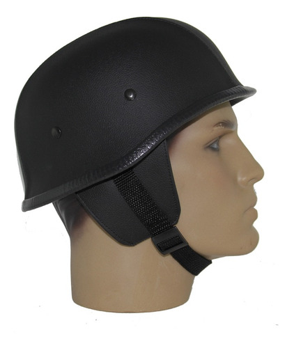 Capacete Coquinho Clássico Couro Preto Scooter Vespa M34c010