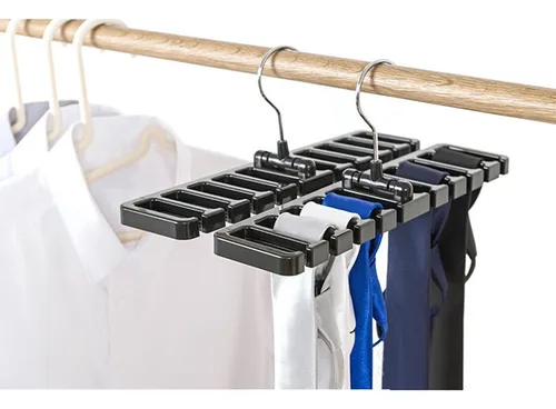 2 Clothes Racks Belt Storage Holder Ties Black