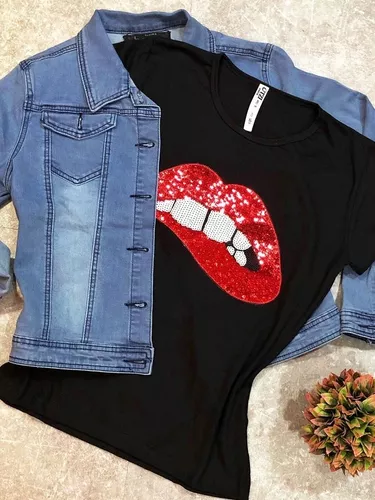 Serena Temeridad Barry Blusa/ Playera Labios Rojos | Meses sin intereses