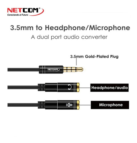 Adaptador Unir Separar Audifonos Microfono Pc Laptop Celular