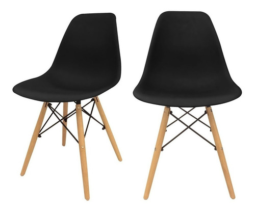 Set 2 Sillas Eames Negras - Desillas Color de la estructura de la silla SE - Negro