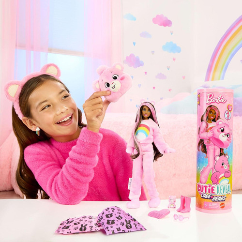 Muñeca Barbie Cutie Reveal Cheer Bear Con 10 Sorprisas