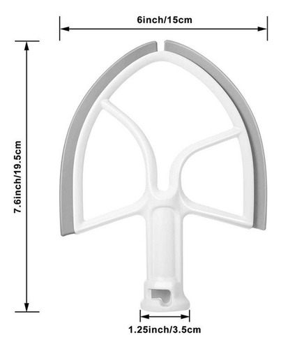 Batedor Flex Edge Para Kitchenaid Tilt-head 5 Quart Stand