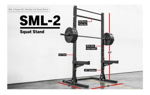 Fitness Soporte Squat Rogue Sml-2c Gimnasio Crossfit Xtr P