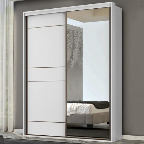 Guarda-roupa Solteiro Qualita 2 Portas 100% Mdf Branco