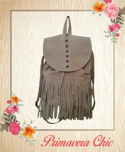 Mochila Boho Chic. Carteras De Cuero