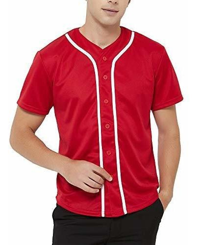 Imagen 4 de 6 de Toptie Hombres Baseball Jersey Button De La Línea De Abajo C