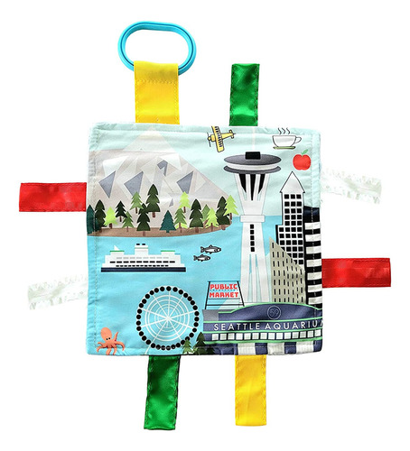 The Learning Lovey City Baby Arrinkle Tag De Dentición Squar