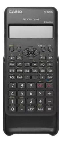 Calculadora Cientifica Casio Fx-82ms-2 Profesional Universitario Con Tapa Carcasa Negra Pantalla De Alta Resolución 240 Funciones