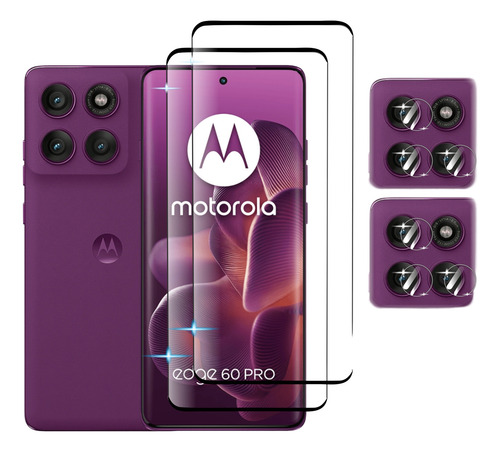 2 Piezas Cristal Templado 9d Para Moto Edge 60 Pro + Regalo