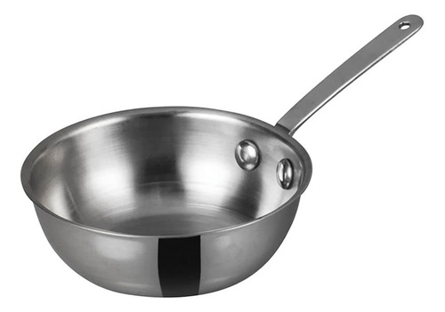 Mini Wok Acero Inoxidable Plateado