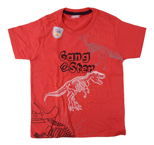 Camiseta Infantil Masculina Gangster Mc Vermelho - 860106