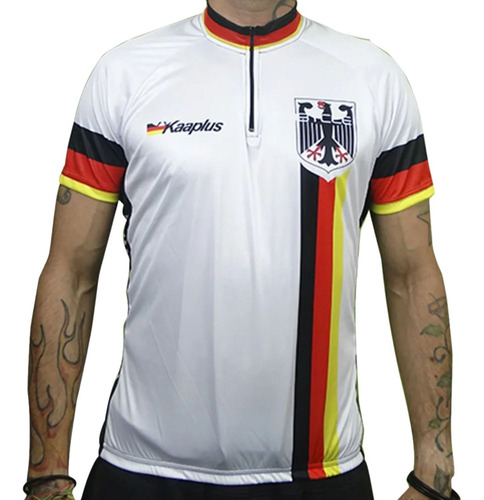 Camisa Befast Alemanha Branca Ciclismo Uv50