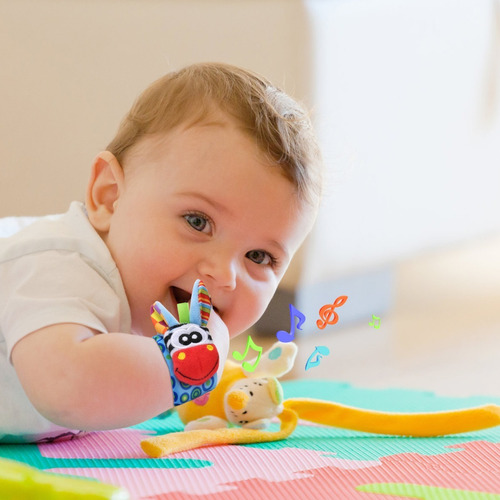 Sonajeros incorporados con Juguetes Adecuado para bebé 0-6 Meses Kentop Calcetines y Muñeca para Bebé 