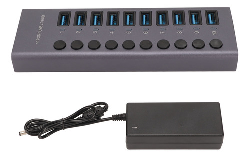 Estação De Ancoragem Usb3.0, Divisor De Hub De 10 Portas Ind