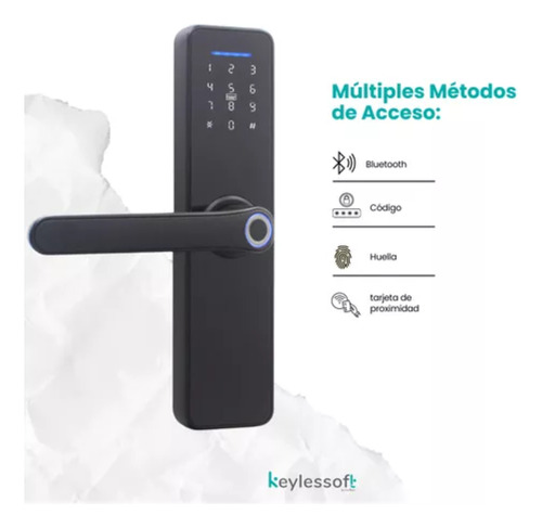 Cerradura Digital Inteligente Negro Huella Codigo App Ttlock Negro