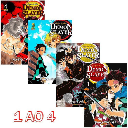 Demon Slayer 1 Ao 4! Mangá Panini! Lacrado! Kimetsu No Yaiba