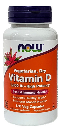 Vitamina D2 1000 Ui Now Foods Vegetariana Importada 120 Caps