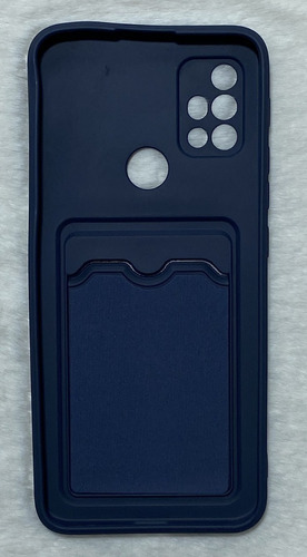 Funda compatible para Motorola Moto G10 G20 G30 6.5, tarjetero azul oscuro