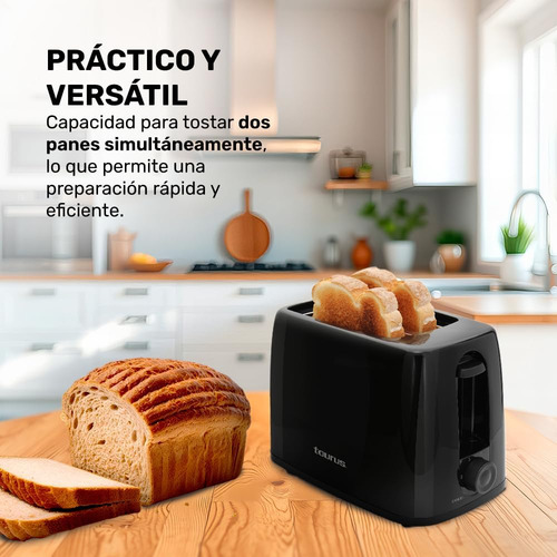 Tostador Taurus Lucerna 6 Ajustes De Temperatura Negro