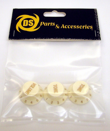 Set Perillas Stratocaster Ds Parts Vintage Cream Ds-a36 X3