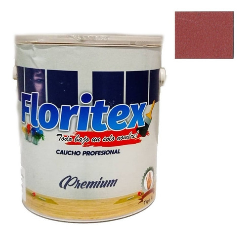 Pintura Caucho Tipo A Rojo Colonial Galon Floritex