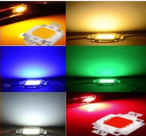 18 Led Chip 10w 12v 6 Verde 6 Azul 6 Vermelho