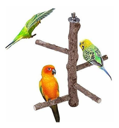 Soporte Ave Soporte De Percha Para Pájaros De Madera Natura