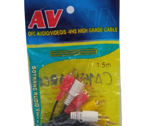Cable 3rca A 3rca Macho Audio Video Mini Plug 1.5 Mt Otiesca