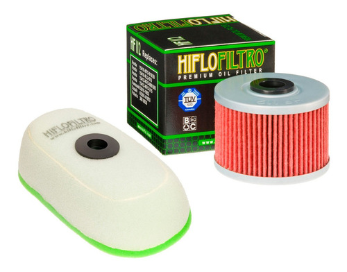 Kit Filtro Aceite + Aire Honda Xr 250r 400 600 Hiflo **