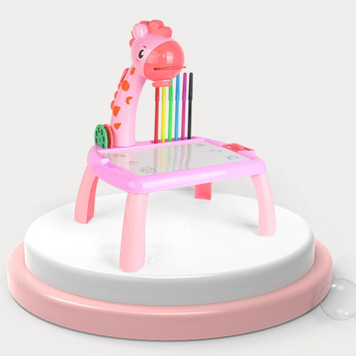 Mini Mesa De Dibujo Creativo Led Jirafa Proyector Infantil