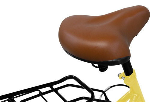 Bicicleta Vintage Retro 6vel, 26r Canasta Frenos V.brake Color Amarillo