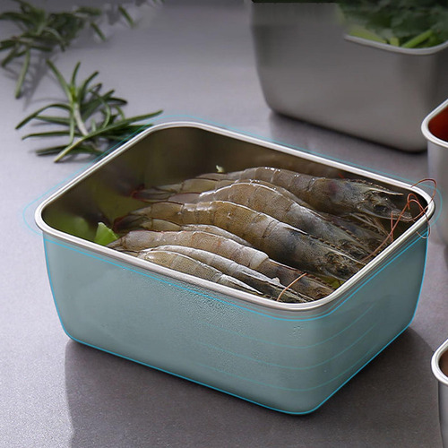 Recipientes Para Alimentos De Acero Inoxidable Con Tapa,