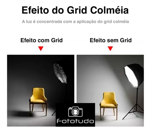 Softbox Octabox Fototudo 55 Com Encaixe Bowens E Colmeia