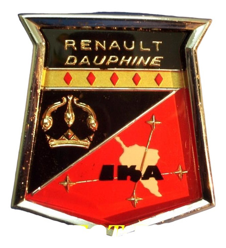 Insignia De Capot Renault Ika Dauphine Original  !!!