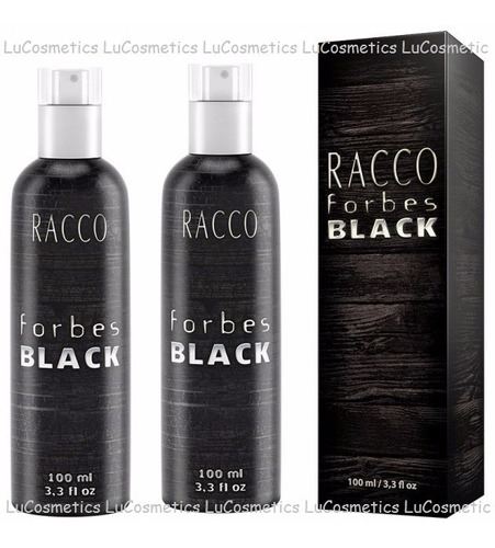 Kit C/2 Colonias Forbes Black Racco - 100ml - Frete Grátis