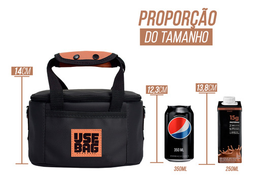 Kit 5 Bolsas Lancheira Térmica Personalizadas Brinde Marmita