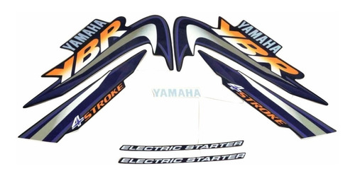 Kit Adesivos Yamaha Ybr 125 2003 Preta 00829 Cor PADRÃO