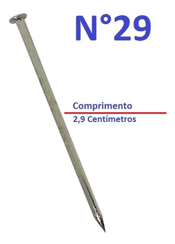 Caixa Alfinete Cabeça Metal Número 29 - Costura Patchwork
