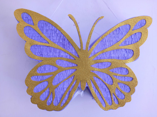 Piñata Cozzas Divertidas Mariposa Con Gliter Lila Mariposa Mariposa Grande