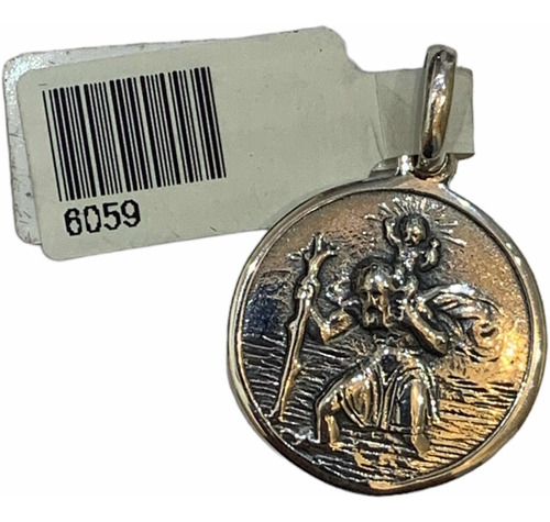 Medalla San Cristobal, En Plata 925. Chica 1,9 Cm.Tuset.