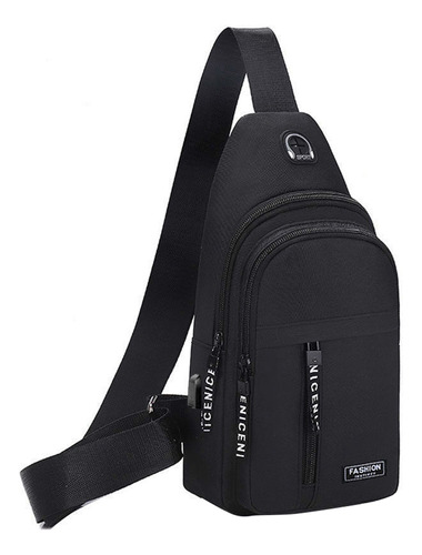 Mochila Bandolera Con Orificio Usb, Práctica Y Elegante