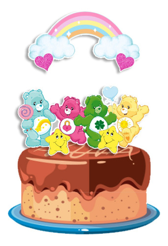 Topo De Bolo Personalizado Ursinhos Carinhosos Care Bear