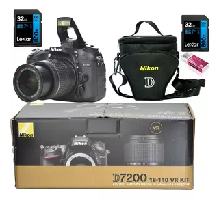 Nikon D7200 + 18-55mm + Bolsa + 64gb Só 1.631 Cliques Nova !