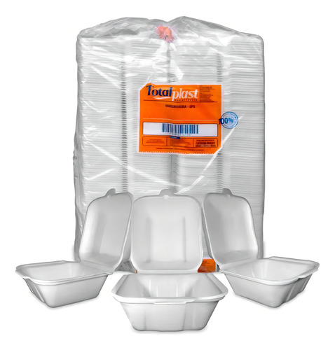Hamburgueira De Isopor Copoplast H01 Pequena C/200 Un