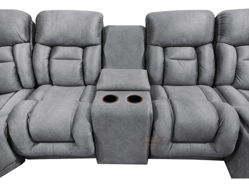 Sala Modular Esquinera Con 3 Reclinables Mod. Hermes