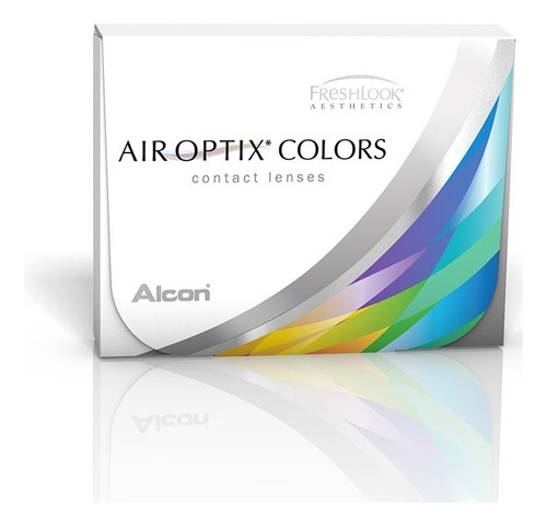 Lentes De Contacto Sin Graduación Air Optix Colors Color Azul Brillante - Brilliant Blue De 30 Días De Duración - 1 Par