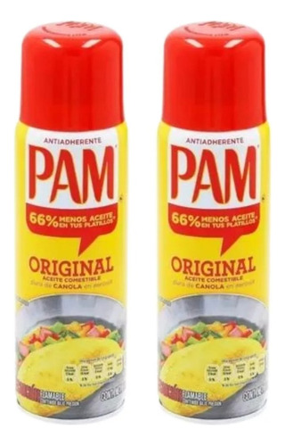 Aceite de canola PAM en spray227 g  pack x 2