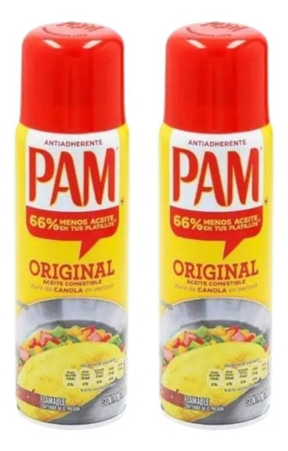 Aceite de canola PAM en spray227 g  pack x 2