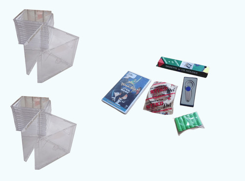Caja Cd Acrilica Tray Transparente Doble X 25 Unid +6aa 2100